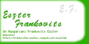 eszter frankovits business card